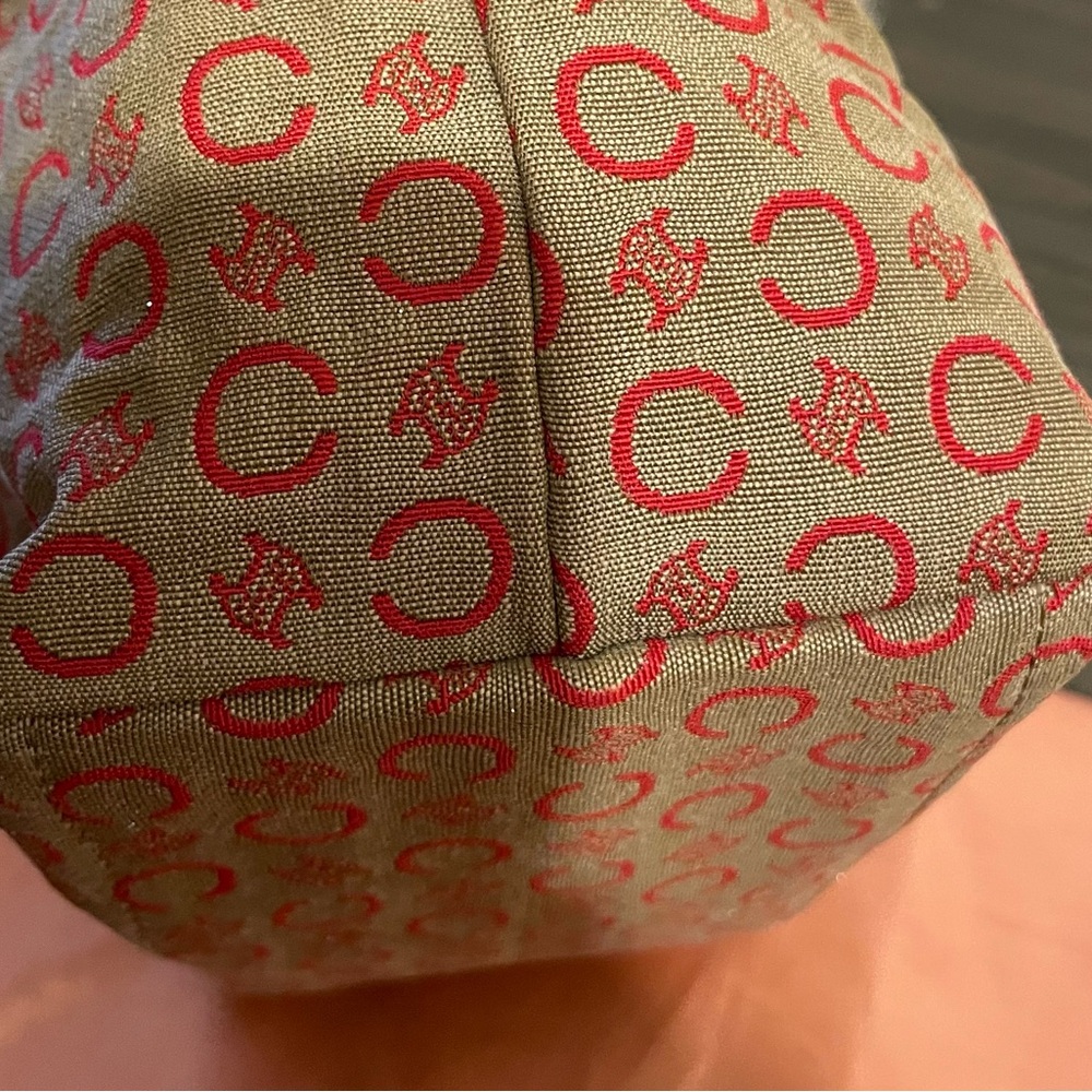 Celine Tan and Red Patterned Women's Bag - Picture 8 of 9